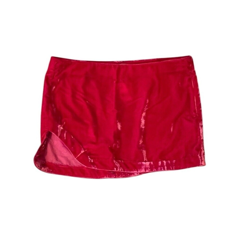 New FREE PEOPLE Annalise Womens‎ Sz 10 Velvet Mini Skirt Hot Pink Phenom BARBIE